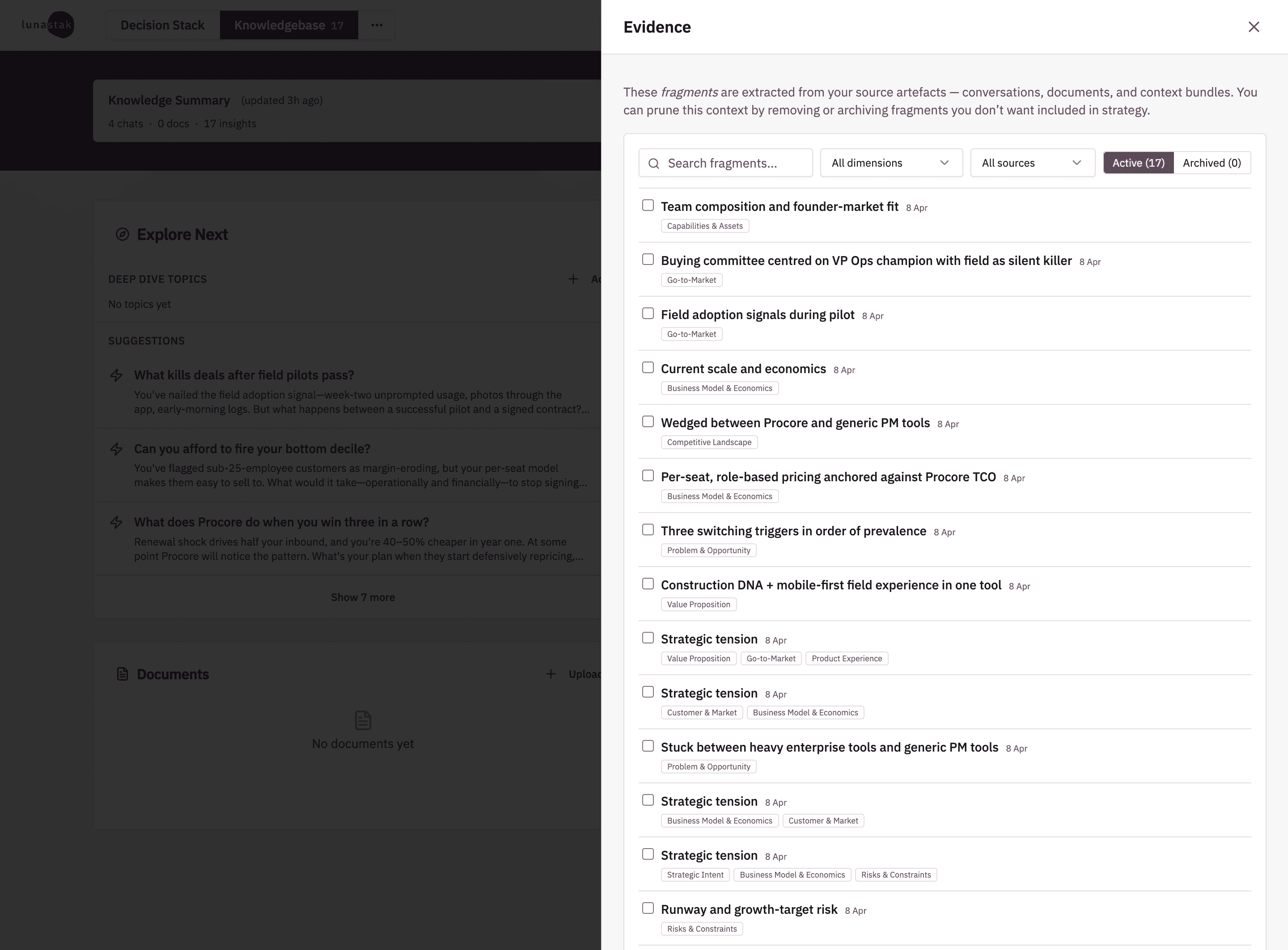Develop a continuous strategy